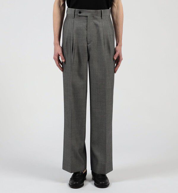 TOMORROWLAND MENS「ハルトウールツイル 2プリーツワイドパンツ」|スラックス|