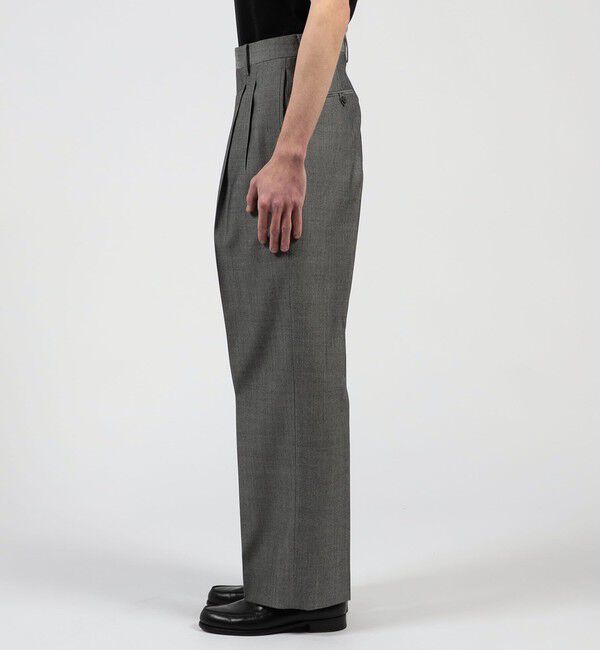 TOMORROWLAND MENS「ハルトウールツイル 2プリーツワイドパンツ」|スラックス|