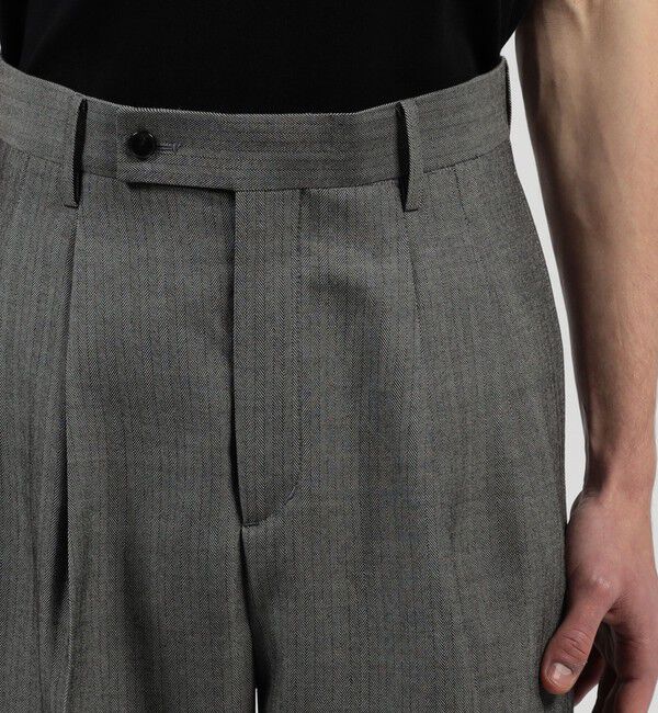 TOMORROWLAND MENS「ハルトウールツイル 2プリーツワイドパンツ」|スラックス|
