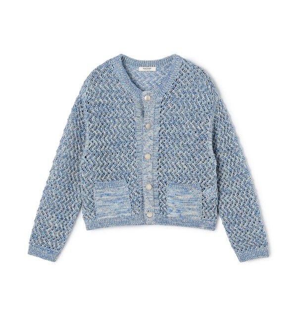 MACPHEE「ギマメッシュ クルーネックカーディガン」|カーディガン|64 ブルー系