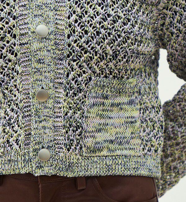 MACPHEE「ギマメッシュ クルーネックカーディガン」|カーディガン|