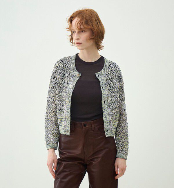 MACPHEE「ギマメッシュ クルーネックカーディガン」|カーディガン|