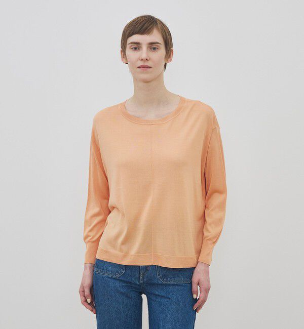 DES PRES「マットシルク ラウンドネックプルオーバー」|ニット・セーター|