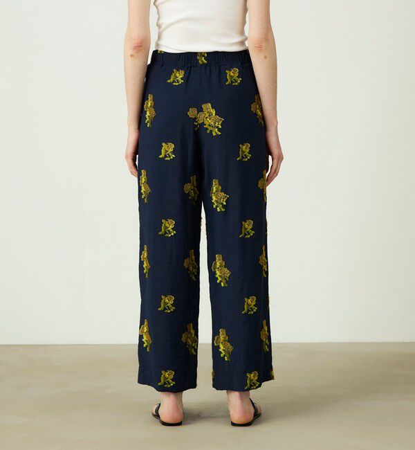 SOULEIADO「カットジャカード タックストレートパンツ」|チノ|