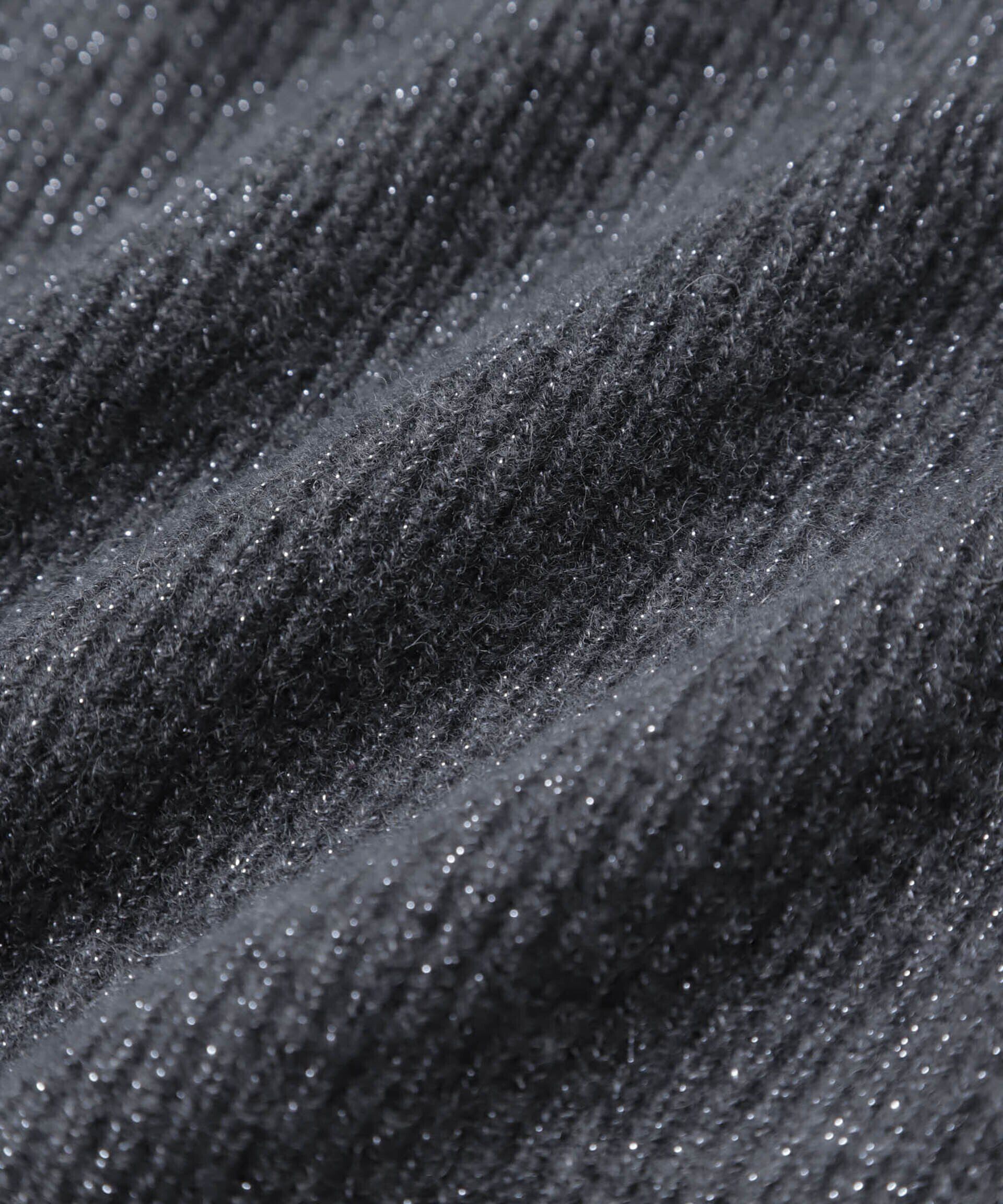 nano･universe「片畔ラメショートニットプルオーバー」|ニット・セーター|