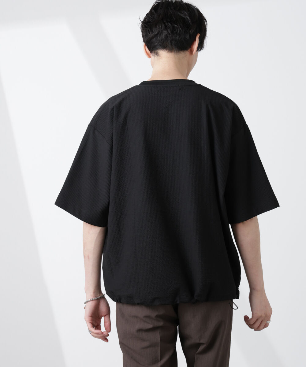 nano･universe「シルケットサッカーワイドTシャツ 半袖」|Tシャツ・カットソー|