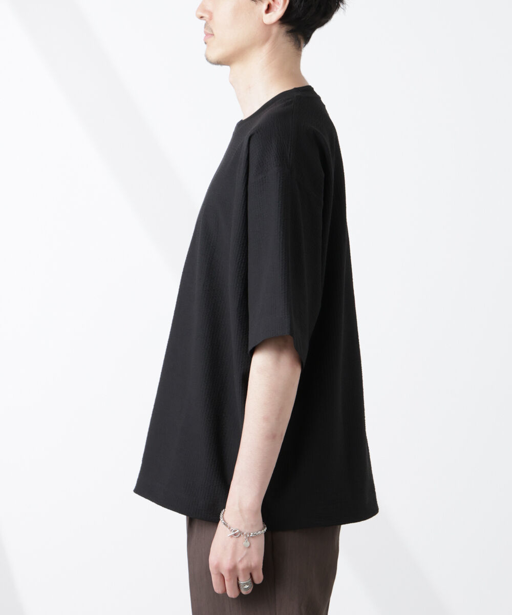 nano･universe「シルケットサッカーワイドTシャツ 半袖」|Tシャツ・カットソー|