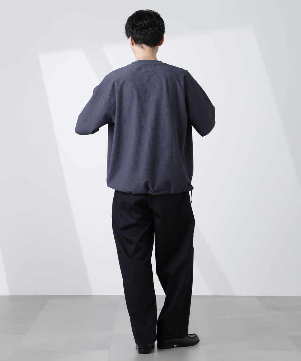 nano･universe「シルケットサッカーワイドTシャツ 半袖」|Tシャツ・カットソー|