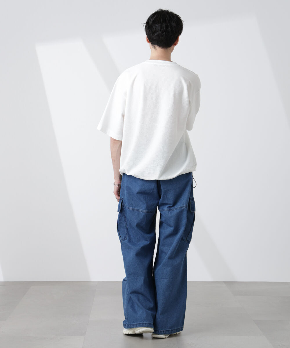 nano･universe「シルケットサッカーワイドTシャツ 半袖」|Tシャツ・カットソー|