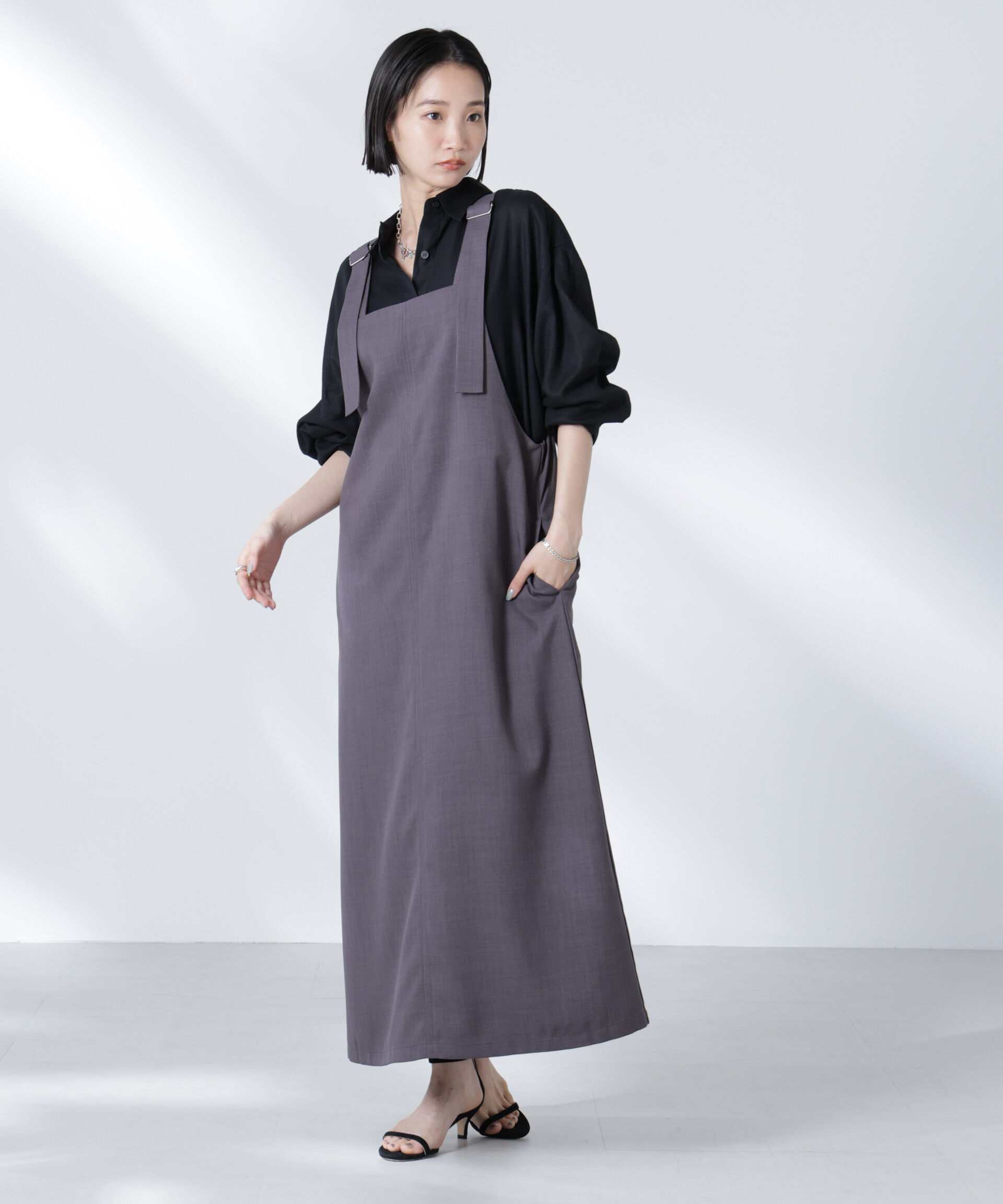 nano･universe「前後2wayサロペットワンピース」|ワンピース|