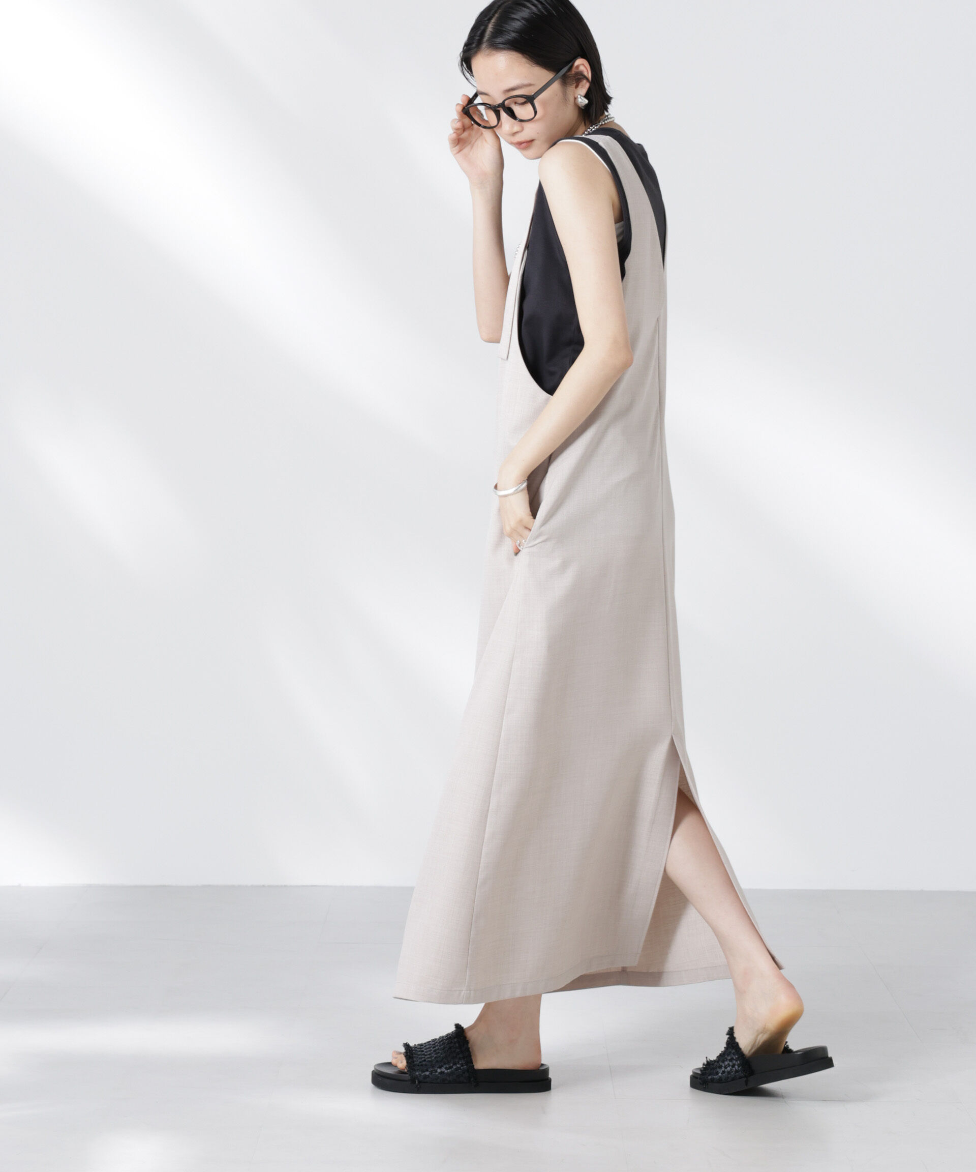 nano･universe「前後2wayサロペットワンピース」|ワンピース|