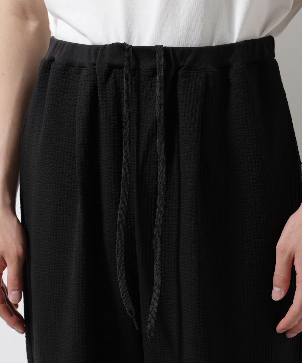 nano･universe「ジャージーサッカーワイドテーパードパンツ」|チノ|