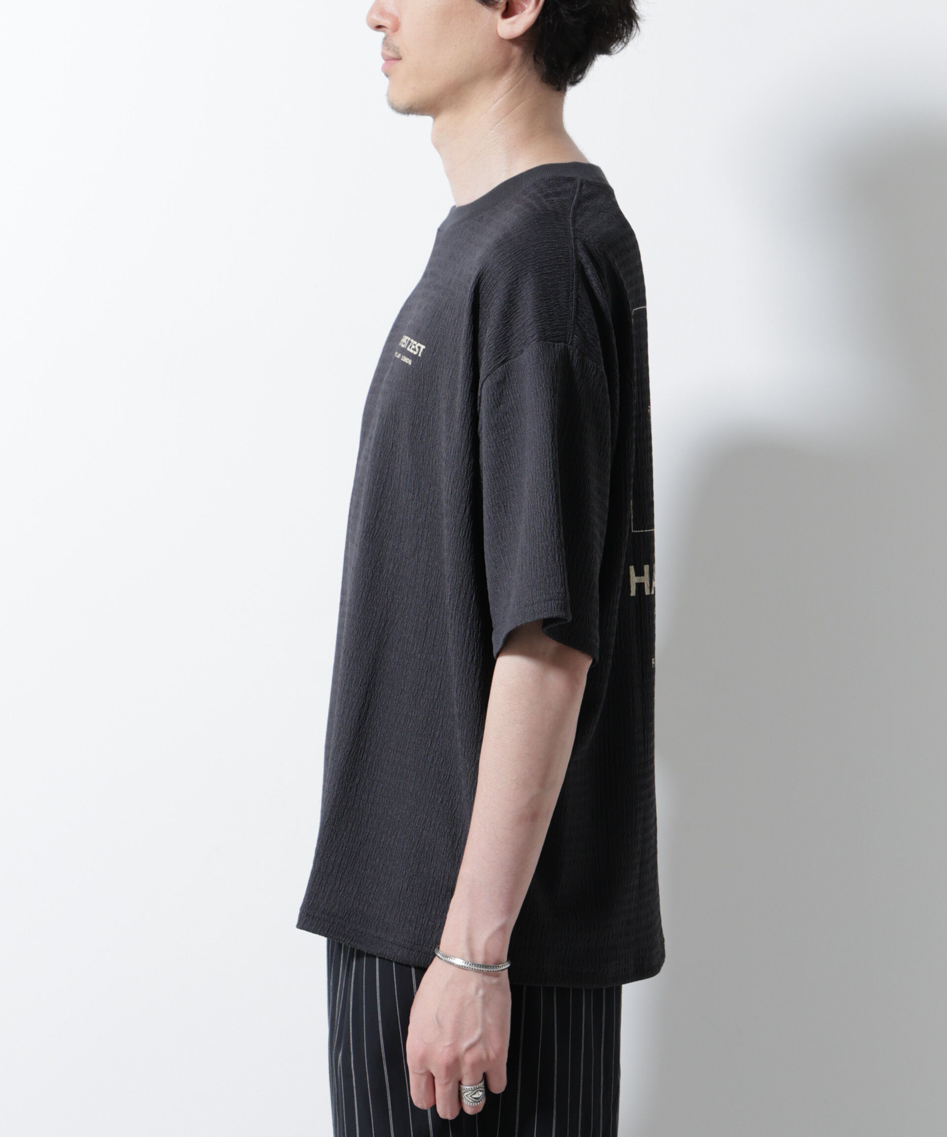 nano･universe「楊柳プリントTシャツ 半袖」|Tシャツ・カットソー|