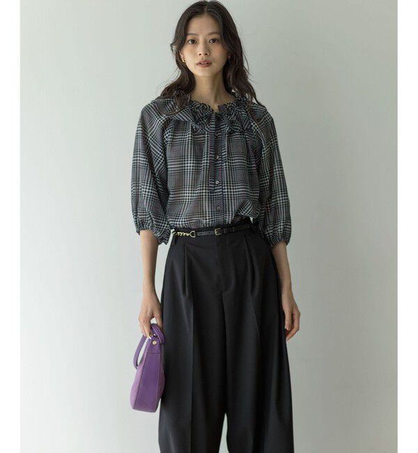 組曲「ライトトロピカルロールネック ブラウス」|シャツ・ブラウス|