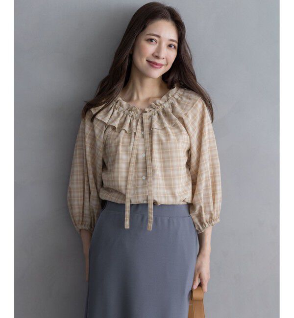 組曲「ライトトロピカルロールネック ブラウス」|シャツ・ブラウス|