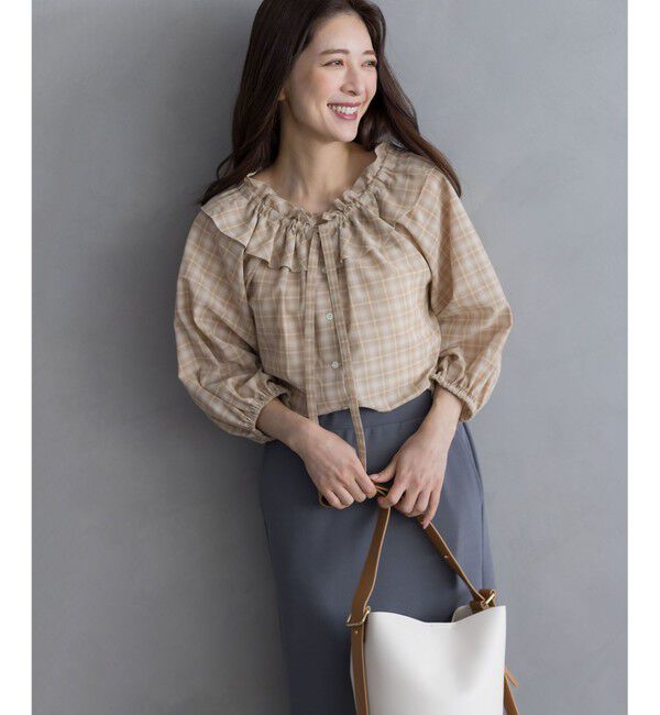 組曲「ライトトロピカルロールネック ブラウス」|シャツ・ブラウス|