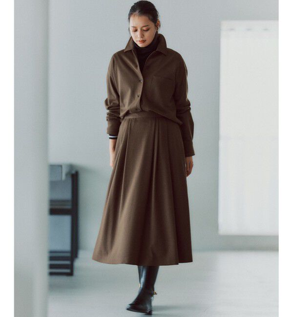 23区「【滝沢眞規子さん着用/VERY掲載/洗える】ウールミルドジャージー シャツ」|シャツ・ブラウス|