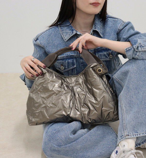 fredy emue「星キルト2WAYトートバッグ」|ショルダー・メッセンジャー|ブロンズ