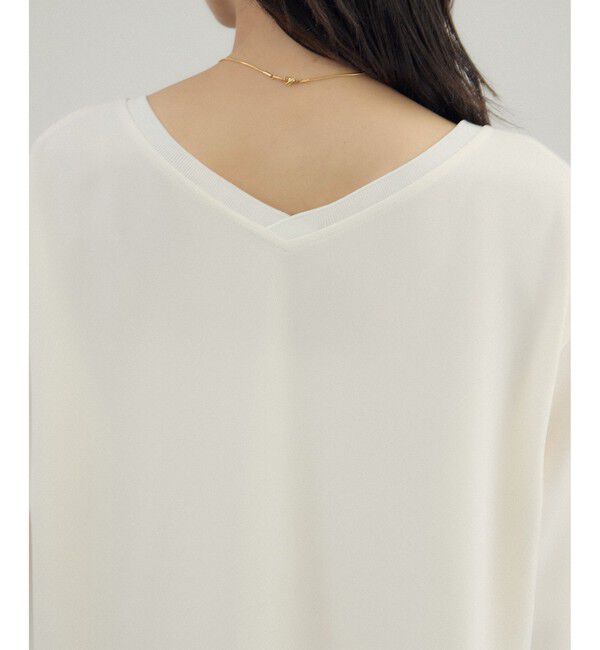 SALON adam et rope'「トリアセボートリブブラウス / セットアップ対応」|シャツ・ブラウス|