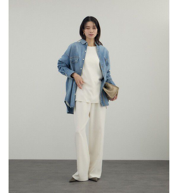 SALON adam et rope'「トリアセボートリブブラウス / セットアップ対応」|シャツ・ブラウス|