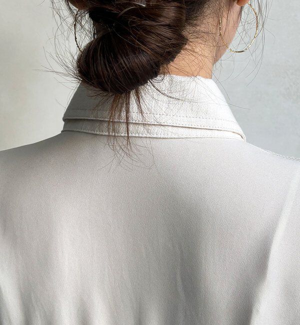  「【WEB限定】異素材切替テープブラウス」|シャツ・ブラウス|