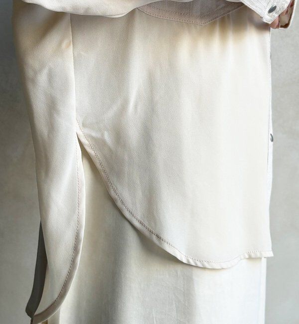  「【WEB限定】異素材切替テープブラウス」|シャツ・ブラウス|