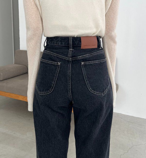  「【コラボ限定カラー/ホワイト・ベージュ】13ozハイウエストストレートデニム」|デニム|