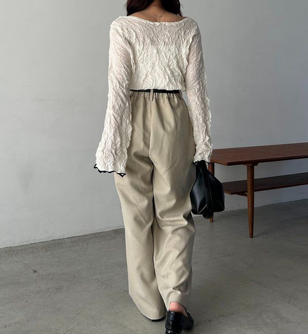  「リンクルボートネックニット」|ニット・セーター|