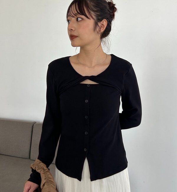  「ツイストネックT」|Tシャツ・カットソー|