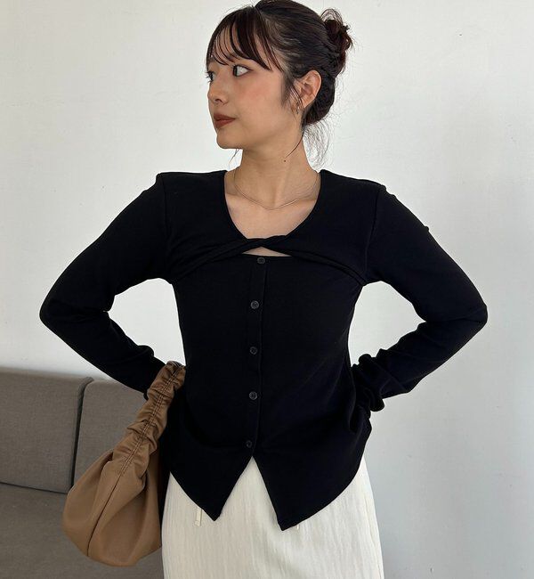  「ツイストネックT」|Tシャツ・カットソー|