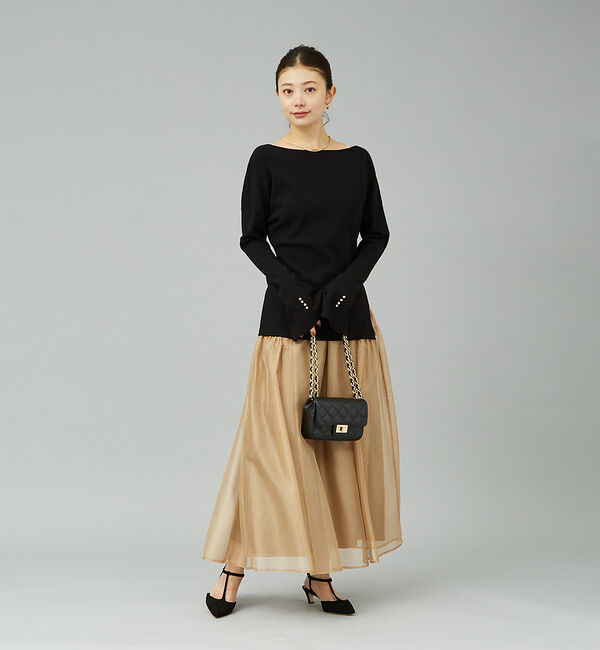 Rouge vif「シアー切替ギャザースカート」|スカート|