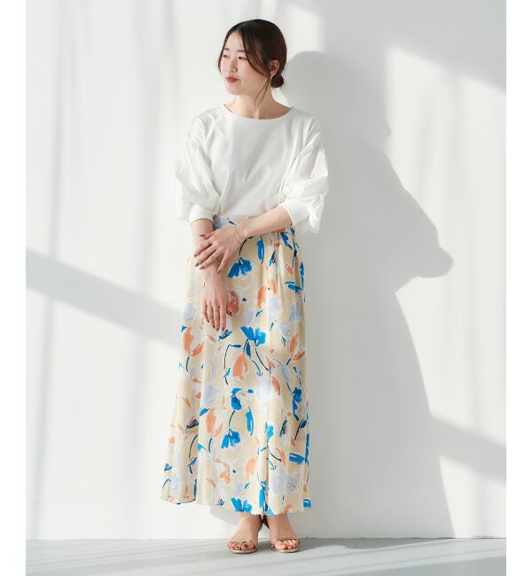 le.coeur blanc「IPEKERフラワーフレアスカート」|スカート|