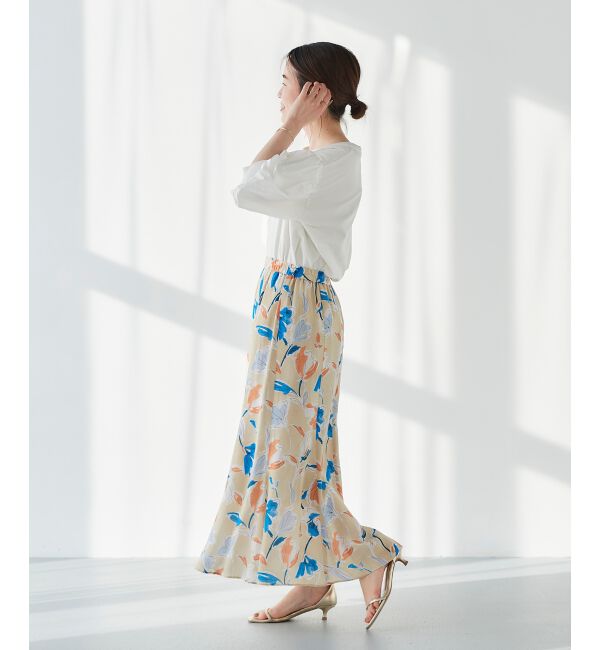 le.coeur blanc「IPEKERフラワーフレアスカート」|スカート|