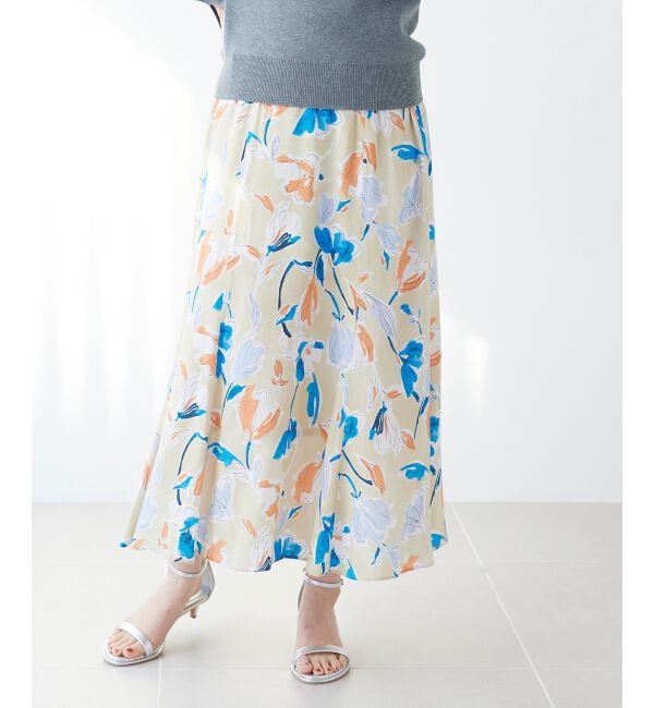 le.coeur blanc「IPEKERフラワーフレアスカート」|スカート|