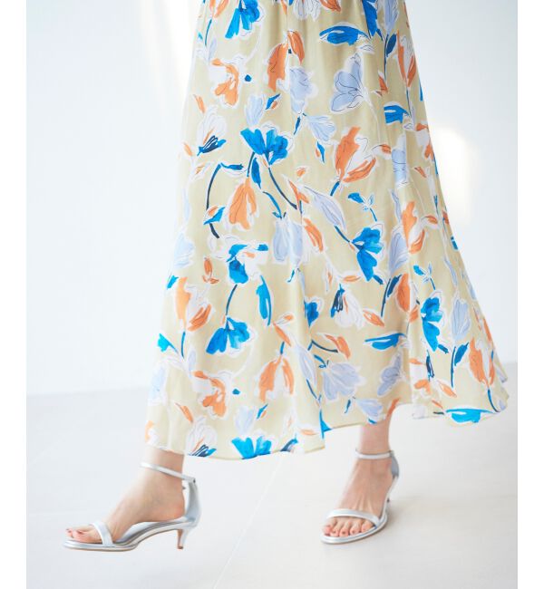 le.coeur blanc「IPEKERフラワーフレアスカート」|スカート|