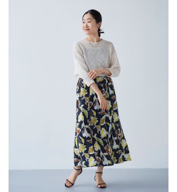 le.coeur blanc「IPEKERフラワーフレアスカート」|スカート|