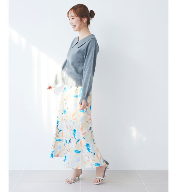 le.coeur blanc「IPEKERフラワーフレアスカート」|スカート|