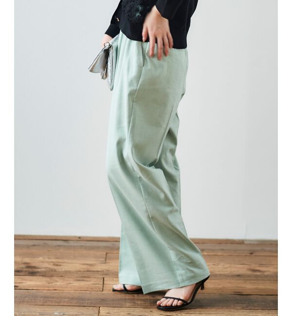 le.coeur blanc「《毎年人気！履きやすさ抜群！》アサレチックイージーワイドパンツ」|その他|