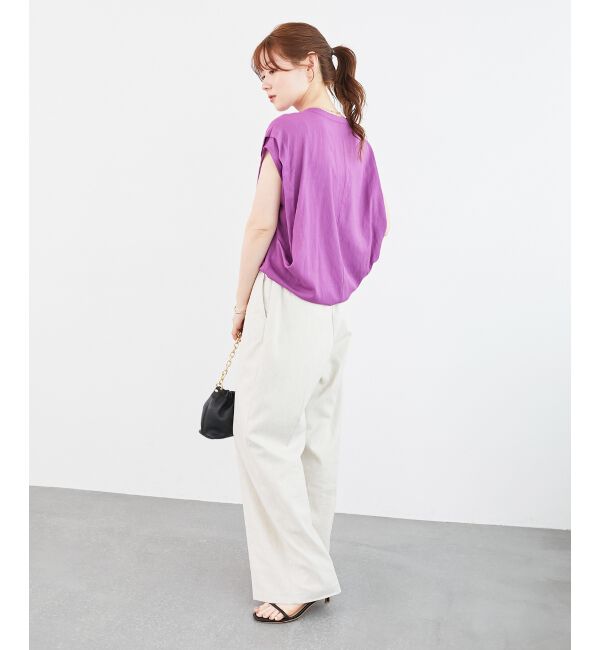 le.coeur blanc「《毎年人気！履きやすさ抜群！》アサレチックイージーワイドパンツ」|その他|
