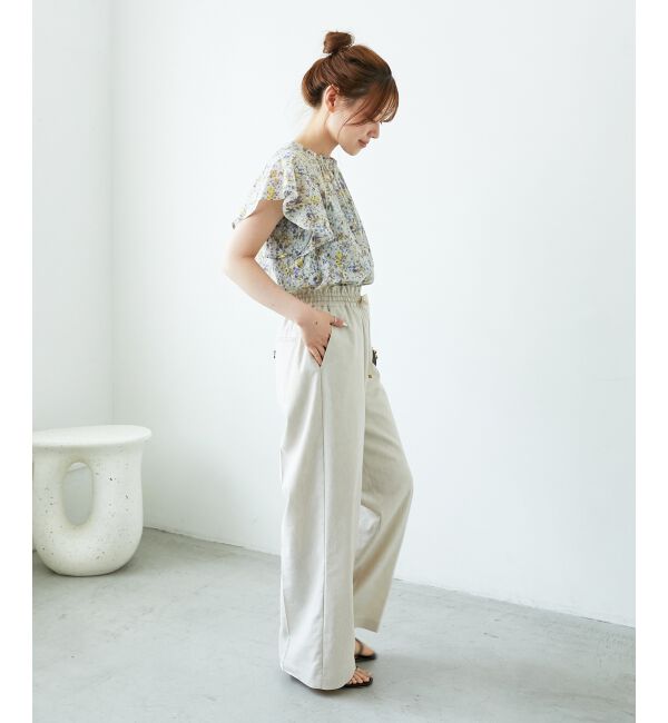 le.coeur blanc「《毎年人気！履きやすさ抜群！》アサレチックイージーワイドパンツ」|その他|
