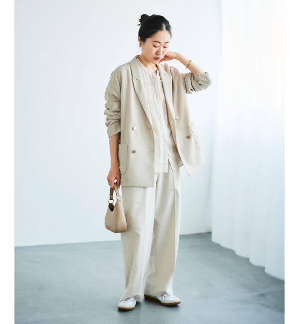 le.coeur blanc「《毎年人気！履きやすさ抜群！》アサレチックイージーワイドパンツ」|その他|