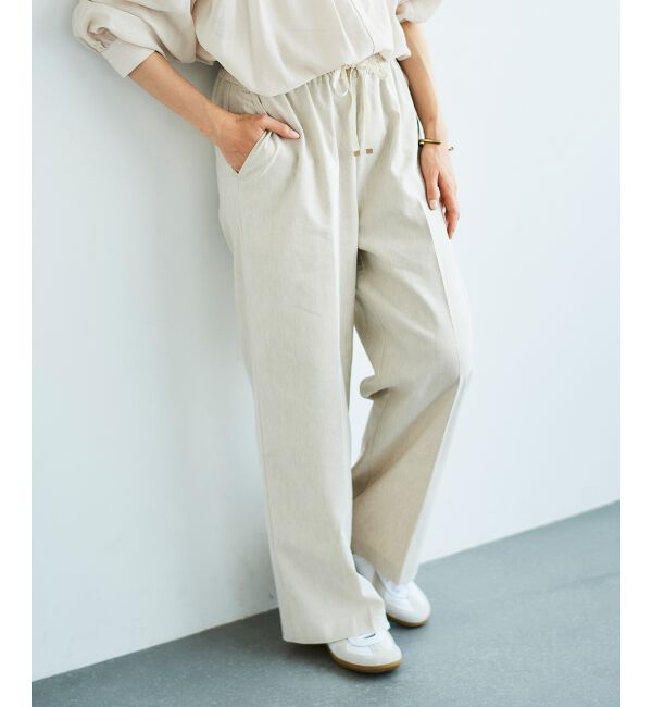 le.coeur blanc「《毎年人気！履きやすさ抜群！》アサレチックイージーワイドパンツ」|その他|
