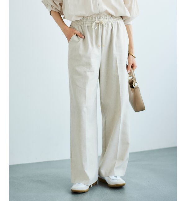 le.coeur blanc「《毎年人気！履きやすさ抜群！》アサレチックイージーワイドパンツ」|その他|