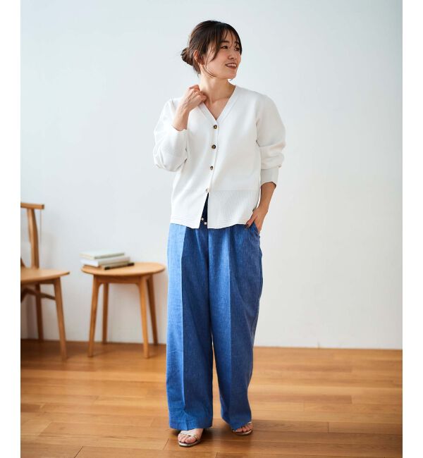 le.coeur blanc「《毎年人気！履きやすさ抜群！》アサレチックイージーワイドパンツ」|その他|