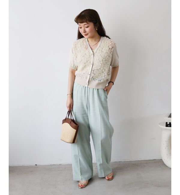 le.coeur blanc「《毎年人気！履きやすさ抜群！》アサレチックイージーワイドパンツ」|その他|