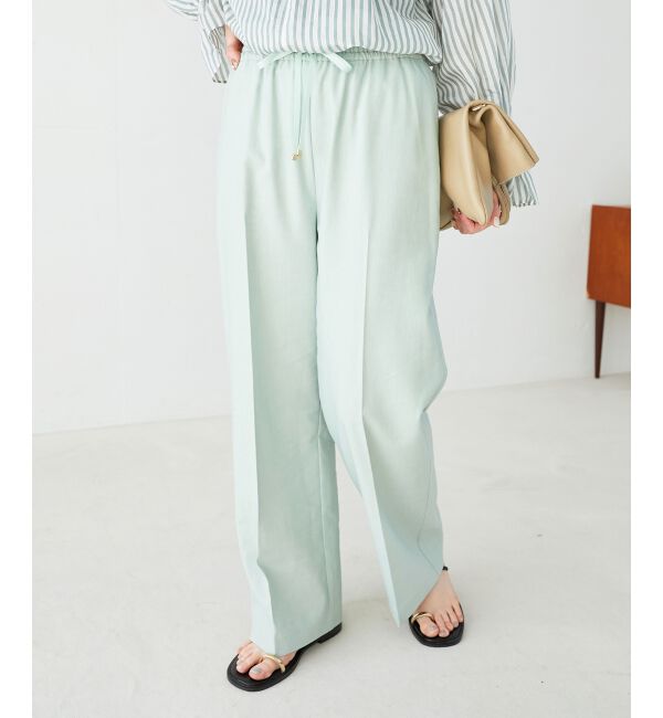 le.coeur blanc「《毎年人気！履きやすさ抜群！》アサレチックイージーワイドパンツ」|その他|ミント