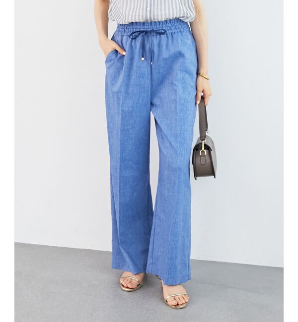 le.coeur blanc「《毎年人気！履きやすさ抜群！》アサレチックイージーワイドパンツ」|その他|ブルー