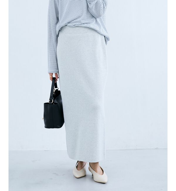  「スウェットライクニットスカート」|スカート|