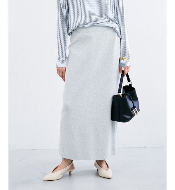  「スウェットライクニットスカート」|スカート|