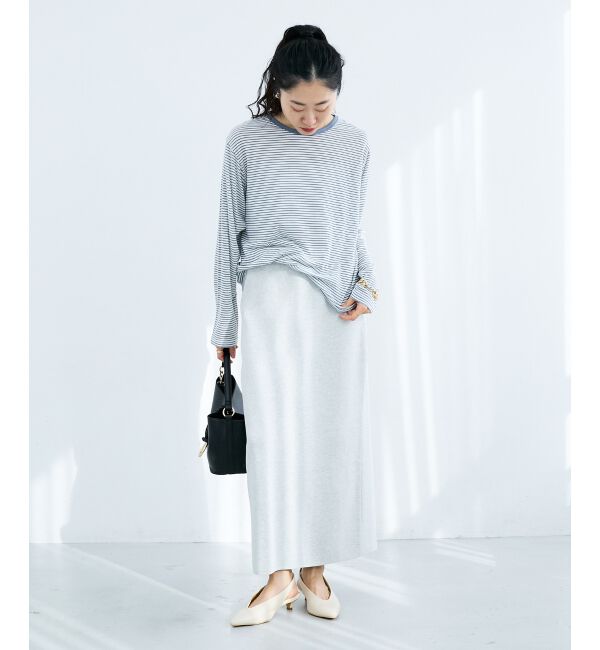  「スウェットライクニットスカート」|スカート|